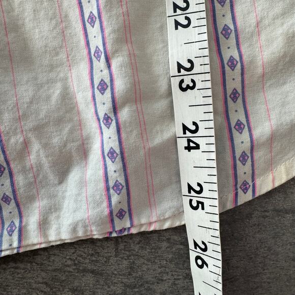 Vintage 80's My Dreamz College Football Retro Pinstripe Button Up Casual NFL Tee - Picture 4 of 5